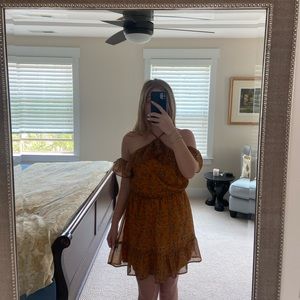 Off the shoulder halter sun dress